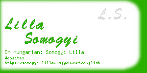 lilla somogyi business card